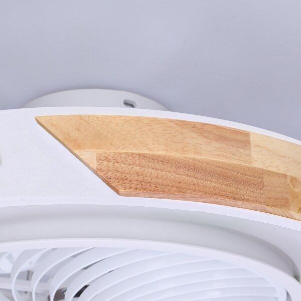 Brilagi-LED Dimmerabile lampada con ventilatore LED/30W/230V 3000-6500K bianco/rovere + telecomando