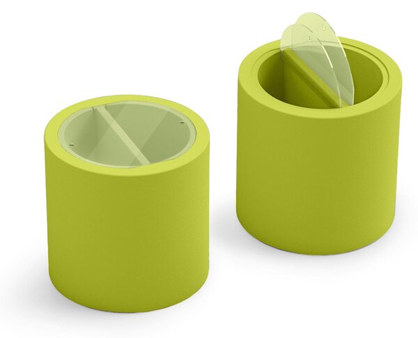 Tavolino contenitore, frigo bar da esterno, tavolino due scomparti da esterno BLOK PARTY Dimensioni � 55x h 55 cm colore Perla