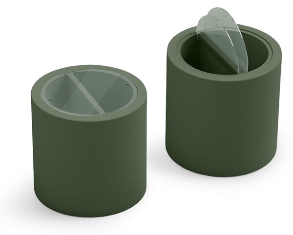 Tavolino contenitore, frigo bar da esterno, tavolino due scomparti da esterno BLOK PARTY Dimensioni � 55x h 55 cm colore Smeraldo