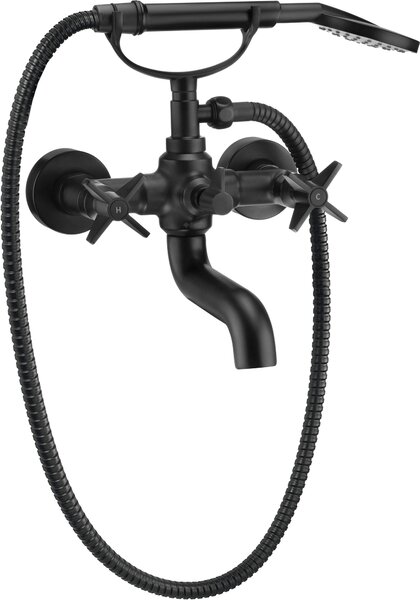 Bathtub mixer with shower set