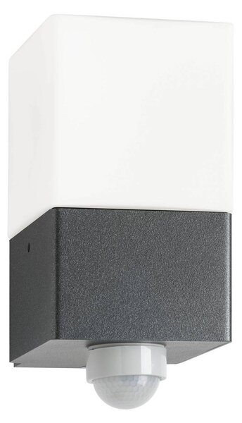 LCD Applique da esterno Linus, grafite, sensore, acciaio inox, vetro, E27 Linus, Nero, Acciaio Inox, Moderno