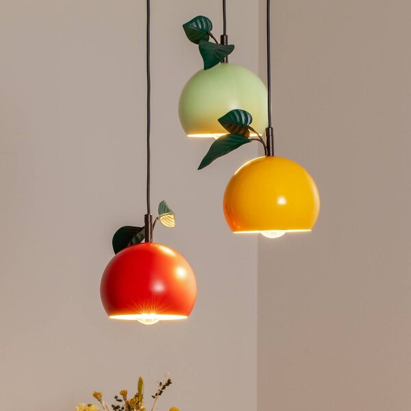 Lampada a sospensione Apple mix Luminex, dimmerabile, Nero, Soggiorno / Sala da pranzo, Metallo, Lampada a sospensione