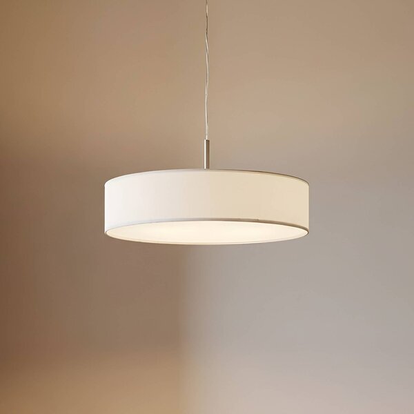 Lampada a sospensione Sebatin Lindby, dimmerabile, Crema / Ambra, Cucina, Tessuto / Stoffa / Seta, Moderno, Lampada a sospensione