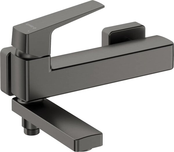 Wall-mounted bathtub mixer - with folding spout