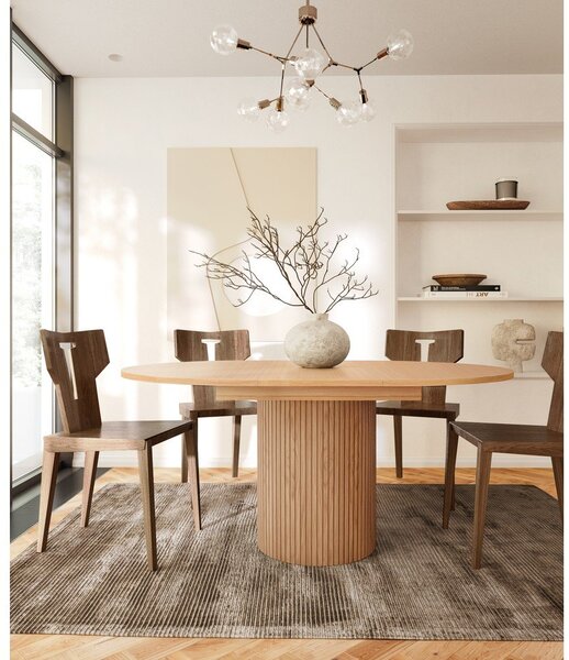 Tavolo da pranzo rotondo in rovere pieghevole ø 115 cm Malaga - Bonami Selection