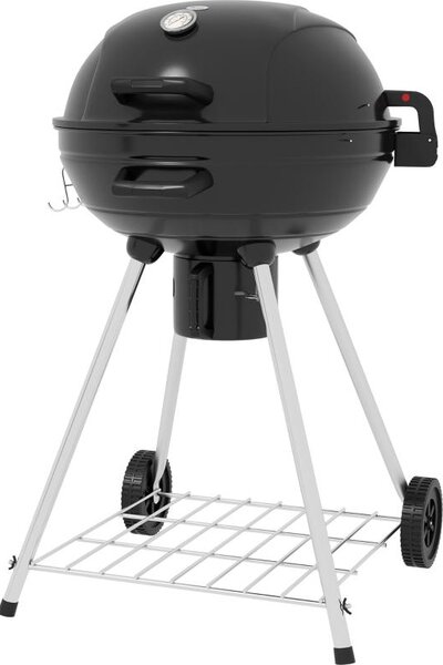 Barbecue a carbonella Fortuna Lai con griglia, ruote, ripiano, raccoglitore di cenere e termometro integrato in metallo
