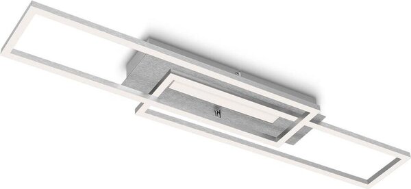 Lampada da soffitto a LED con funzione memoria, commutabile separatamente, 40 W, metallo argento Briloner