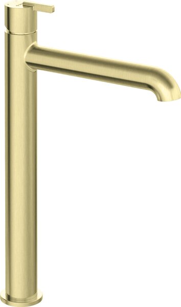 Silia Rubinetto per lavabo in oro spazzolato, alto (BQS_R20K)