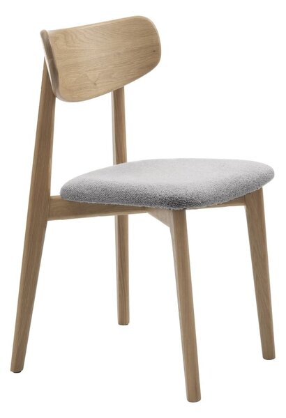 Sedia da pranzo in colore grigio chiaro-naturale Elim - Unique Furniture
