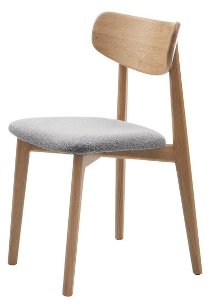 Sedia da pranzo in colore grigio chiaro-naturale Elim - Unique Furniture