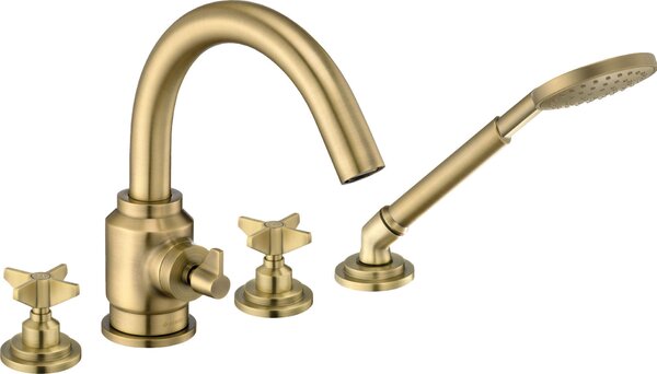 4-hole bathtub mixer with shower set