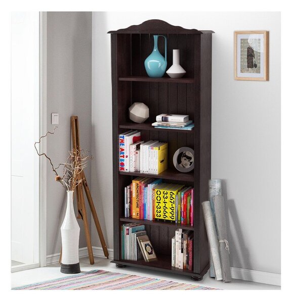 Libreria marrone in legno di pino 70x181 cm Ella - Støraa