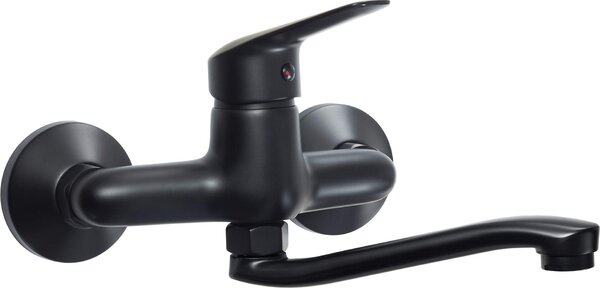 Wall-mounted washbasin mixer