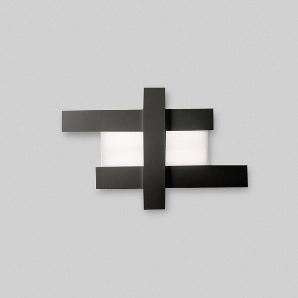 Lampada a soffitto DOHA P/M LED 40W 3750lm 3000K 120° in alluminio e metacrilato bisatinato finitura nero - Gealuce
