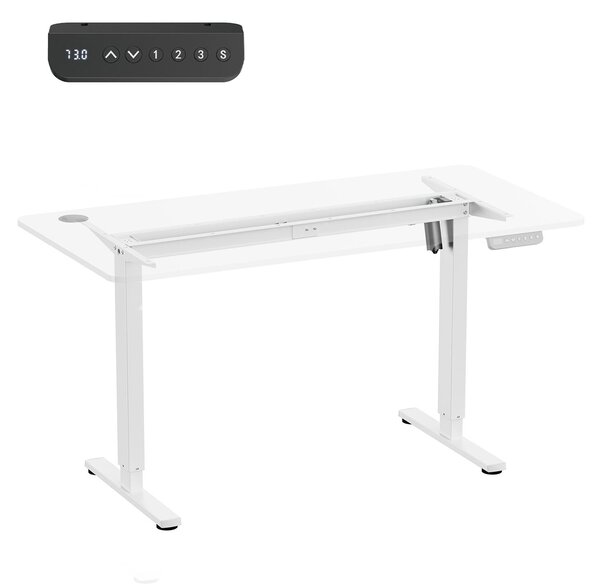 Scrivania elettrica regolabile in altezza Ergo Office altezza massima 1160 mm max - 80 kg senza piano d'appoggio bianco ER-400 W