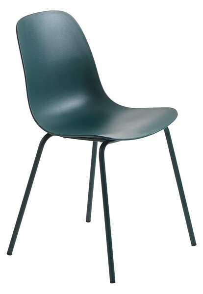 Sedia da pranzo in plastica turchese Whitby - Unique Furniture
