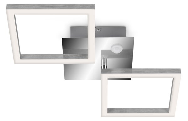 Lampada da soffitto a LED con sensore di movimento IP44 12 W argento metallo-plastica Telefunken