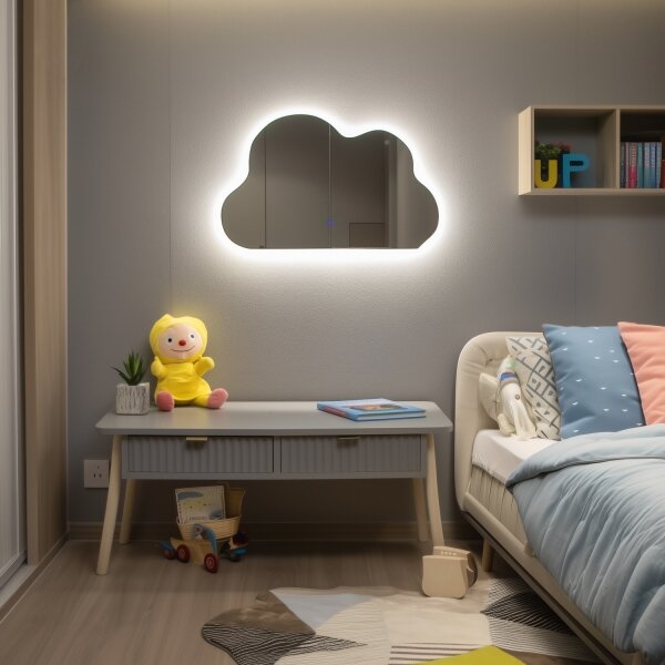 Brilagi - Specchio da bagno LED NUVOLA 19W/230V 37x60 cm IP44 CRI 90 dimmerabile +CCT