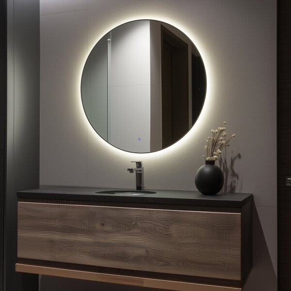Brilagi - Specchio LED per bagno VENA BLACK LED/32W/230V 100 cm IP44 CRI 90 dimmerabile+CCT