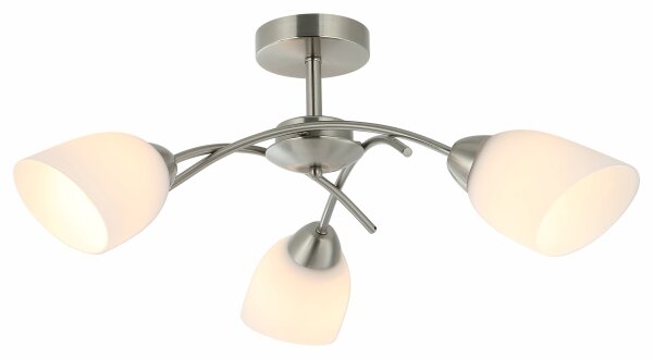 Lampadario a plafone DONNA 3xE27/60W/230V nichel