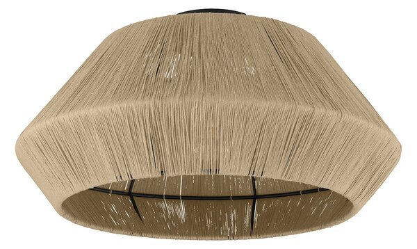 Plafoniera Vintage Alderney Acciaio Nero 1 Luce E27