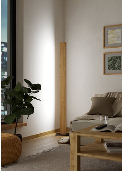 Piantana Moderna Anchorena-Z Legno Marrone Luce Led Integrato 35W