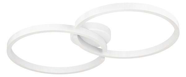 Plafoniera Minimal Amandolo Alluminio Bianco Luce Led Integrato 19,5W