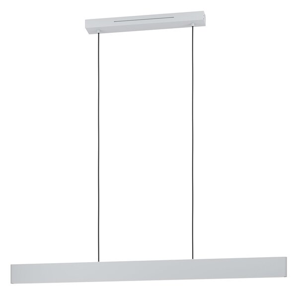 Lampadario A Sospensione Moderno Andreas-Z Acciaio Grigio 2 Luci Led 19W 4600Lm