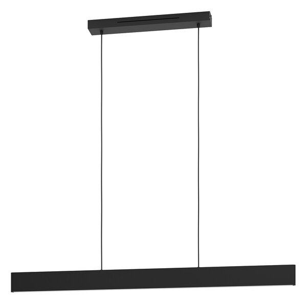 Lampadario A Sospensione Moderno Andreas-Z Acciaio Nero 2 Luci Led 19W 4600Lm