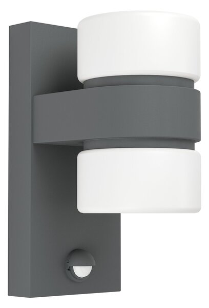 Applique Esterno Moderna Atollari Alluminio Grigio Policarbonato Bianco Led