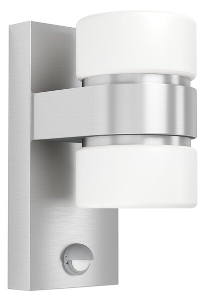 Applique Esterno Moderna Atollari Alluminio Argento Policarbonato Bianco Led