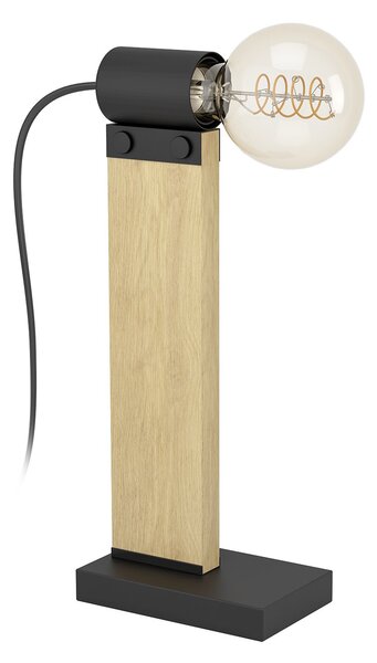 Lampada Da Tavolo Vintage Bailrigg Acciaio Nero 1 Luce E27