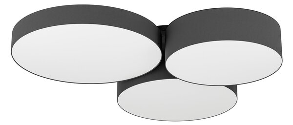 Plafoniera Moderna Barbano-Z Acciaio Nero 3 Luci Led Integrato 7,5W
