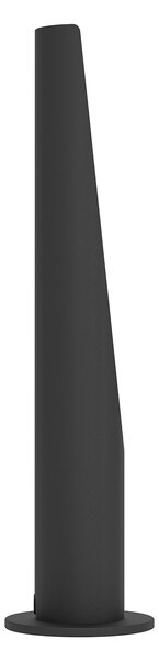Lampada Da Tavolo Moderna Barbotto Acciaio Nero 1 Luce Gu10 4,5W