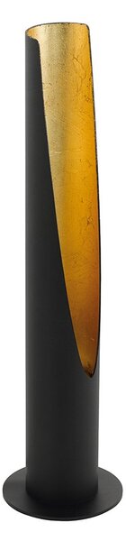 Lampada Da Tavolo Moderna Barbotto Acciaio Nero 1 Luce Gu10 4,5W
