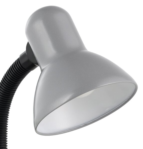 Lampada Da Tavolo Classico Basic 1 Policarbonato Argento 1 Luce E27