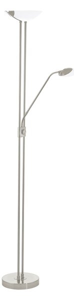 Piantana Moderna Baya Led Acciaio Nichel Satinato Luce Led Integrato 20W