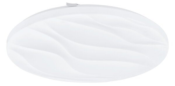 Plafoniera Moderna Benariba Acciaio Bianco Luce Led Integrato 22W