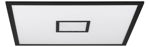 Plafoniera Moderna Bordonara Alluminio Nero Luce Led Integrato 36W
