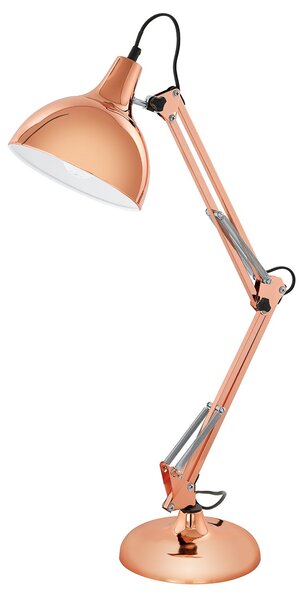 Lampada Da Tavolo Minimal Borgillio Acciaio Rame 1 Luce E27