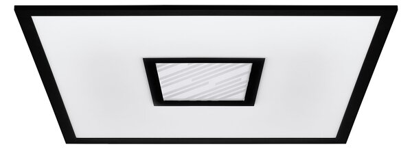 Plafoniera Moderna Bordonara Alluminio Nero Luce Led Integrato 21,5W