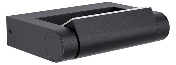 Applique Esterno Contemporanea Brianza Alluminio Nero Led