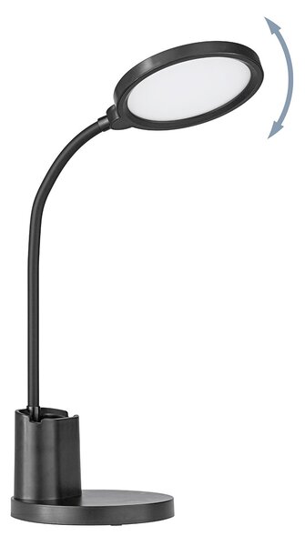 Lampada Da Tavolo Minimal Brolini Policarbonato Nero Luce Led Integrato 2,1W