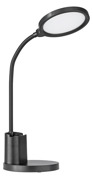 Lampada Da Tavolo Minimal Brolini Policarbonato Nero Luce Led Integrato 2,1W