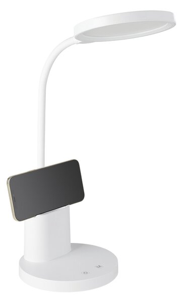 Lampada Da Tavolo Minimal Brolini Policarbonato Bianco Luce Led Integrato 2,1W