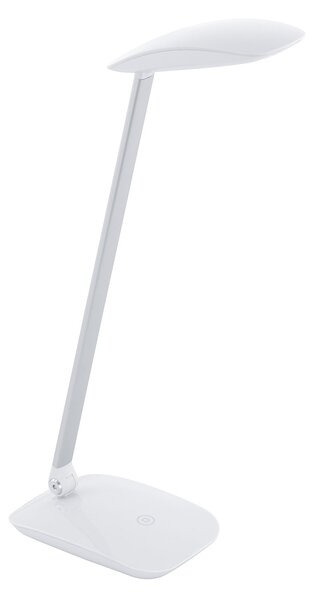 Lampada Da Tavolo Minimal Cajero Policarbonato Bianco Luce Led Integrato 4,8W