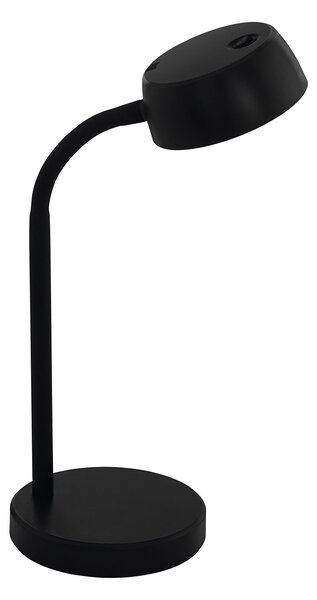 Lampada Da Tavolo Moderna Cabales Policarbonato Nero Luce Led Integrato 4,6W