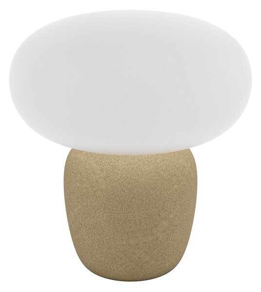 Lampada Da Tavolo Contemporanea Cahuama Ceramica Marrone Chiaro Luce E27