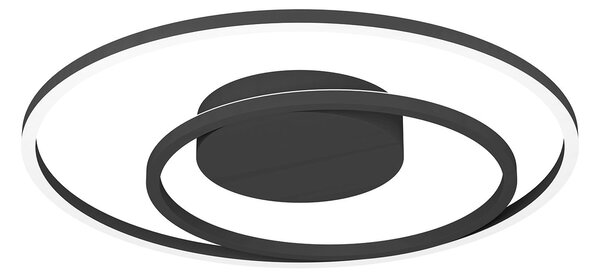 Plafoniera Moderna Calagrano-Z Alluminio Nero Luce Led Integrato 21,5W