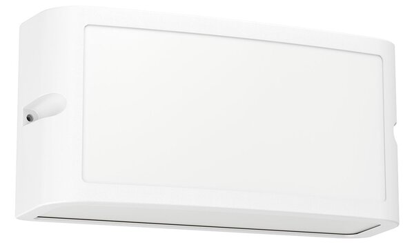 Applique Esterno Contemporanea Camarda Alluminio E Policarbonato Bianco Led 11Cm